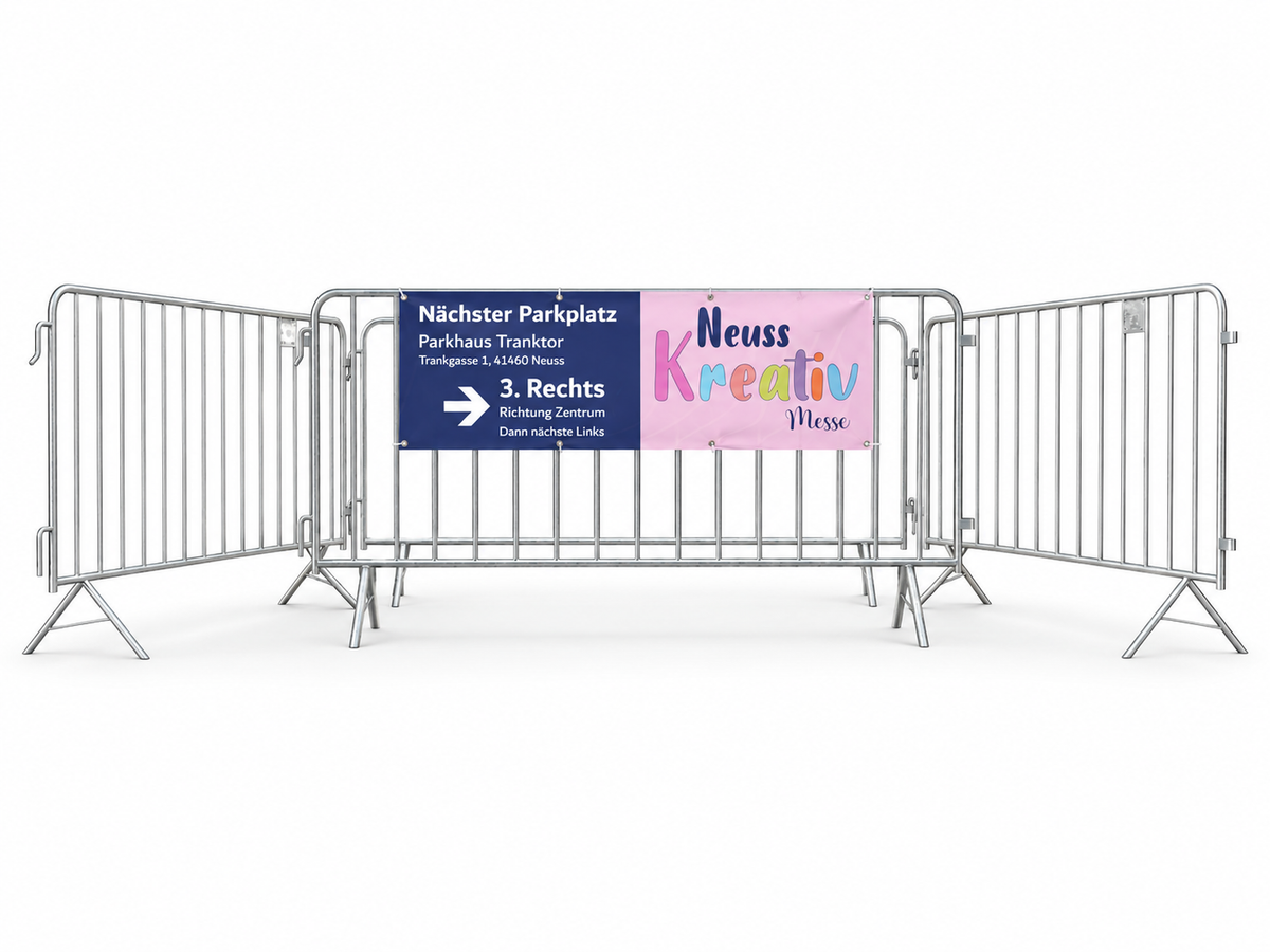 Absperrgitter 2,50mx1,10m – Veranstaltungsgitter zur Miete